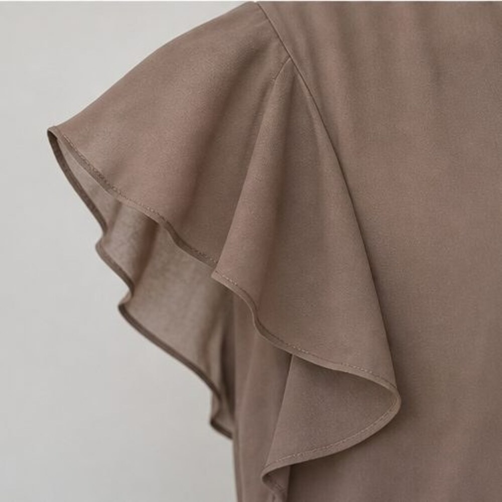 Taupe Smocked Top - Picture 5 of 6